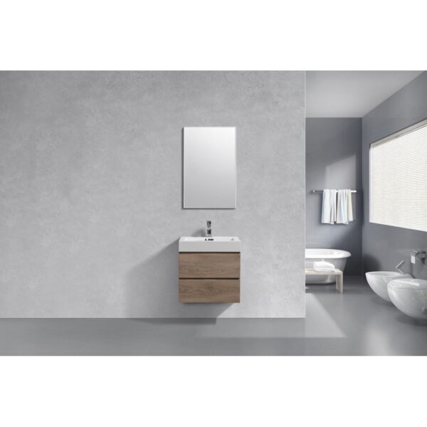 Kubebath BSL24 Bliss 23 5/8 Inch Wall Mount Single Sink Bath Vanity