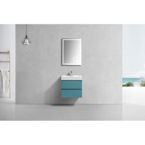 Kubebath BSL24 Bliss 23 5/8 Inch Wall Mount Single Sink Bath Vanity