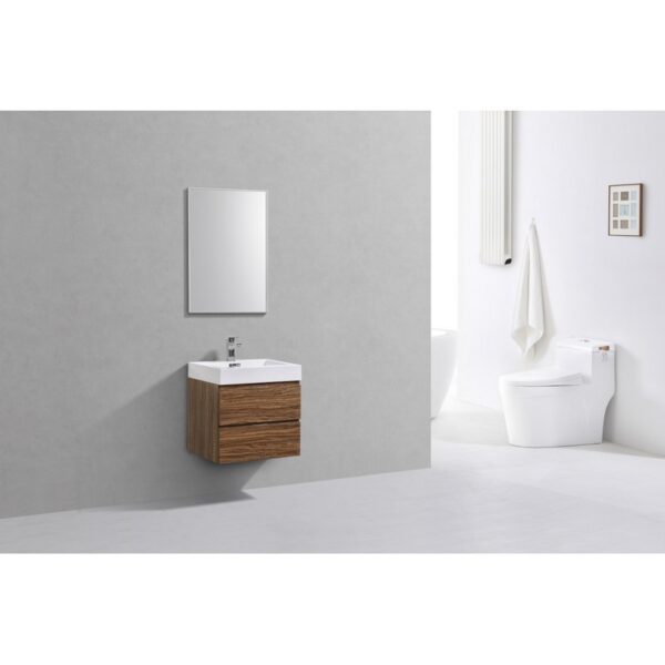 Kubebath BSL24 Bliss 23 5/8 Inch Wall Mount Single Sink Bath Vanity