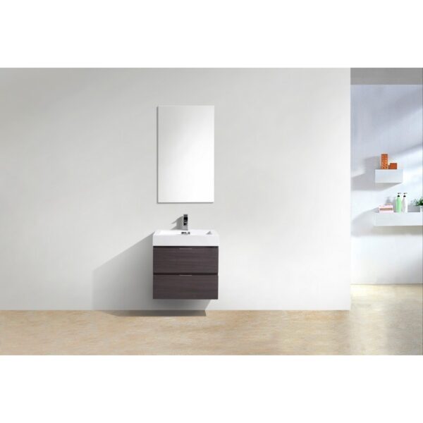 Kubebath BSL24 Bliss 23 5/8 Inch Wall Mount Single Sink Bath Vanity