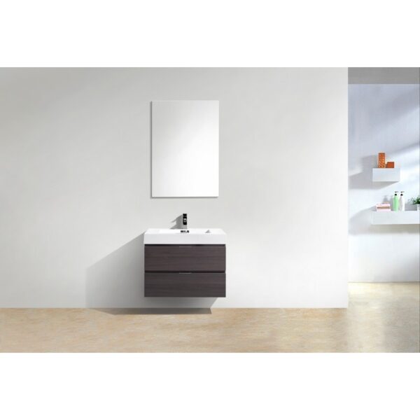 Kubebath BSL30 Bliss 29 1/2 Inch Wall Mount Single Sink Bath Vanity