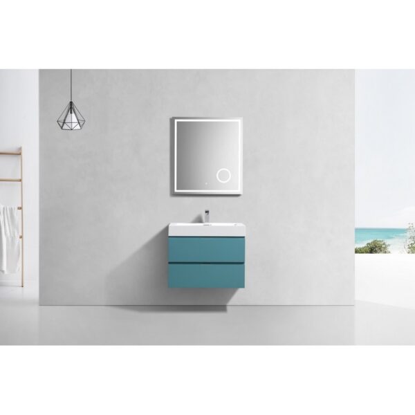 Kubebath BSL30 Bliss 29 1/2 Inch Wall Mount Single Sink Bath Vanity