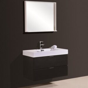 Kubebath BSL36 Bliss 35 1/2 Inch Wall Mount Single Sink Bath Vanity