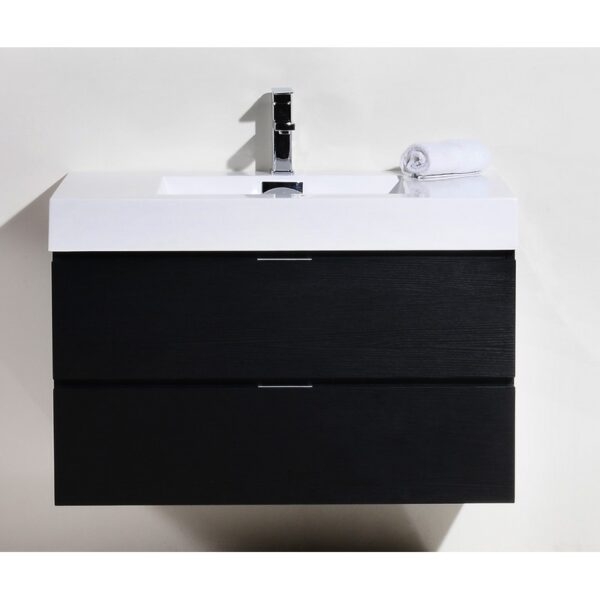 Kubebath BSL36 Bliss 35 1/2 Inch Wall Mount Single Sink Bath Vanity