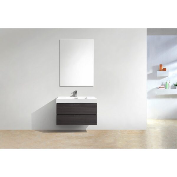 Kubebath BSL36 Bliss 35 1/2 Inch Wall Mount Single Sink Bath Vanity