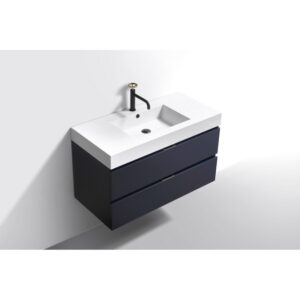 Kubebath BSL40 Bliss 39 1/2 Inch Wall Mount Single Sink Bath Vanity