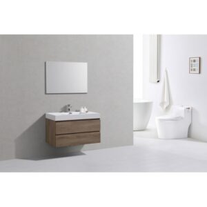 Kubebath BSL40 Bliss 39 1/2 Inch Wall Mount Single Sink Bath Vanity