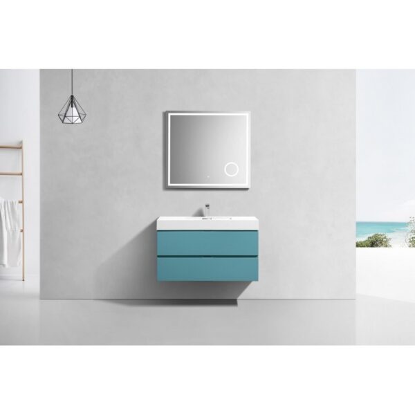 Kubebath BSL40 Bliss 39 1/2 Inch Wall Mount Single Sink Bath Vanity