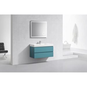 Kubebath BSL40 Bliss 39 1/2 Inch Wall Mount Single Sink Bath Vanity