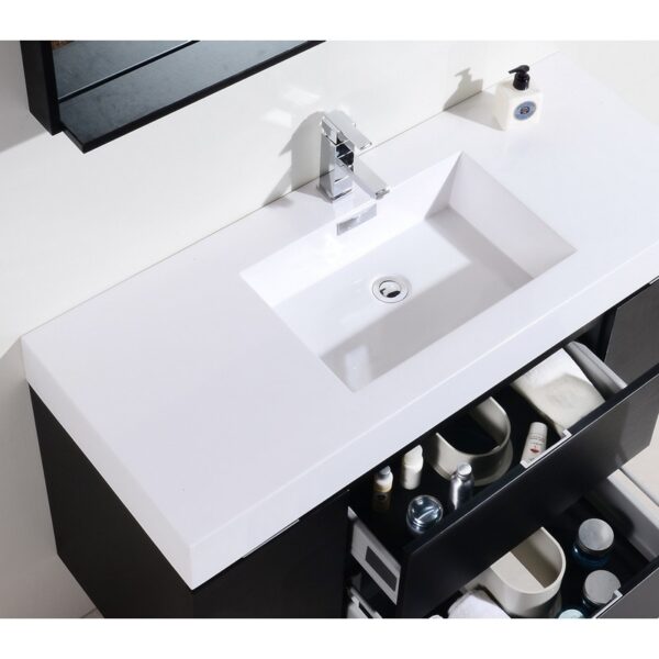 Kubebath BSL48 Bliss 47 1/4 Inch Wall Mount Single Sink Bath Vanity