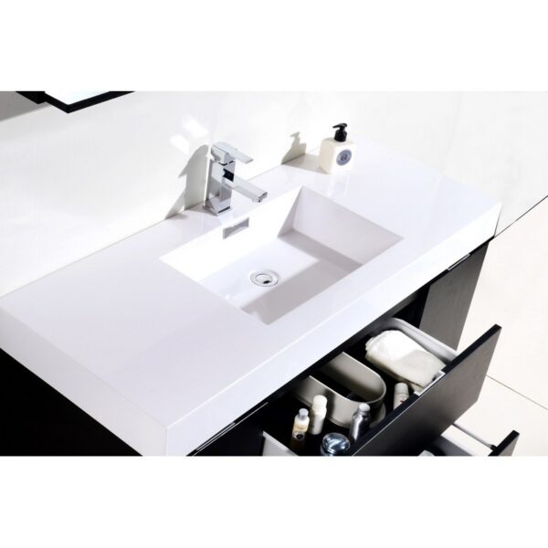 Kubebath BSL48 Bliss 47 1/4 Inch Wall Mount Single Sink Bath Vanity