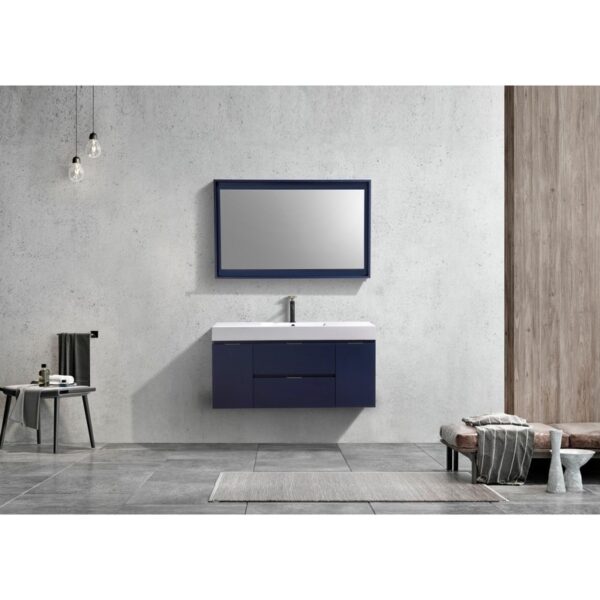 Kubebath BSL48 Bliss 47 1/4 Inch Wall Mount Single Sink Bath Vanity