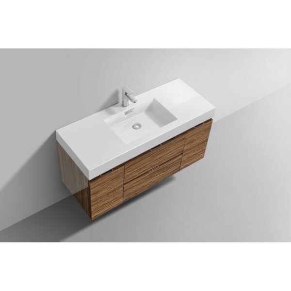 Kubebath BSL48 Bliss 47 1/4 Inch Wall Mount Single Sink Bath Vanity