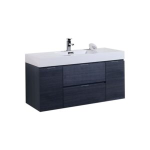 Kubebath BSL48 Bliss 47 1/4 Inch Wall Mount Single Sink Bath Vanity