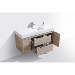 Kubebath BSL48 Bliss 47 1/4 Inch Wall Mount Single Sink Bath Vanity