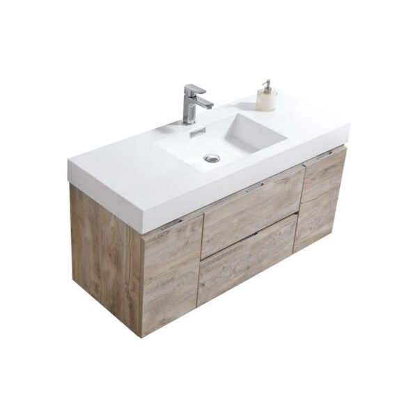 Kubebath BSL48 Bliss 47 1/4 Inch Wall Mount Single Sink Bath Vanity