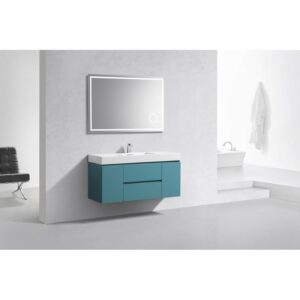 Kubebath BSL48 Bliss 47 1/4 Inch Wall Mount Single Sink Bath Vanity