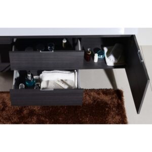 Kubebath BSL60D Bliss 59 Inch Wall Mount Double Sink Bath Vanity