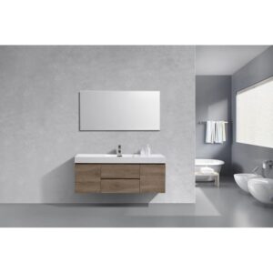 Kubebath BSL60S Bliss 59 Inch Wall Mount Single Sink Bath Vanity