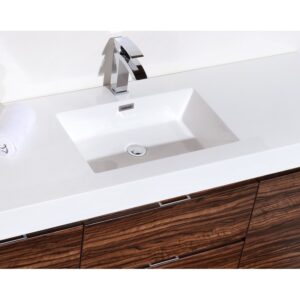 Kubebath BSL60S Bliss 59 Inch Wall Mount Single Sink Bath Vanity