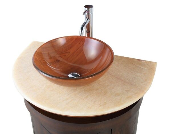 Chans Furniture BWV-026 Verdana 32 Inch Brown Bathroom Vessel Sink Vanity