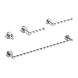 KIBI USA C-KBA14-4 Circular 4-Piece Bathroom Hardware Set