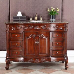 Chans Furniture CF-3882SB-TK-48 Beckham 48 Inch Brown Cherry Bathroom Sink Vanity