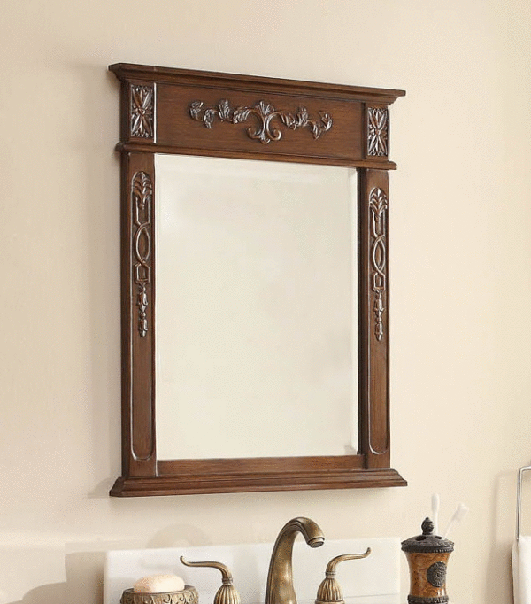 Chans Furniture FWM-047-2228 Debellis 22 Inch Brown Wall Mirror