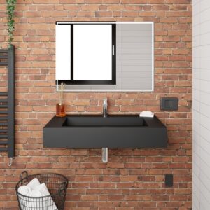 Castello USA CB-GM-2053-36 Pyramid 35 3/8 Inch Wall Mounted Counter Top Vessel Bathroom Sink