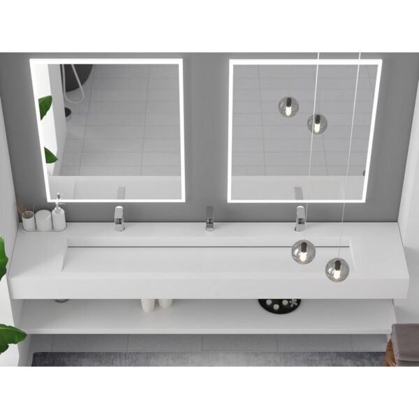 Castello USA CB-GM-2053-84 Pyramid 84 Inch Wall Mounted Counter Top Vessel Bathroom Sink