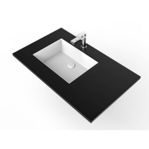 Castello USA CB-GM-2066-36-L Serenity 36 Inch Drop-in Left Vanity Countertop Sink