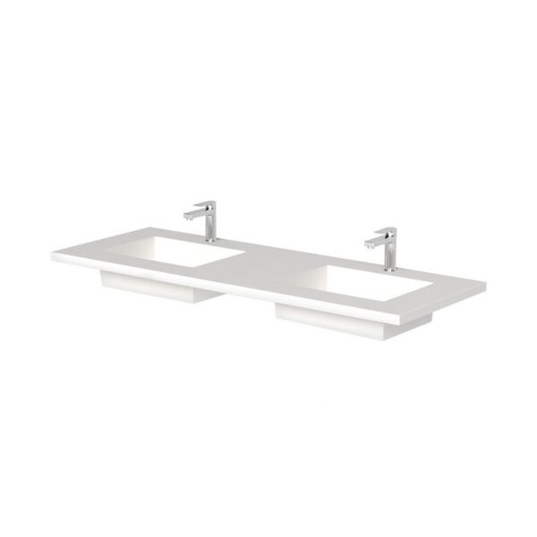 Castello USA CB-GM-2066-60 Serenity 60 Inch Drop-in Vanity Countertop Sink