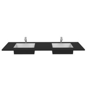 Castello USA CB-GM-2066-72 Serenity 72 Inch Drop-in Vanity Countertop Sink