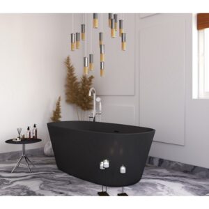 Castello USA CB-GM-8006 Hermosa 70 7/8 Inch Solid Surface Freestanding Bathtub