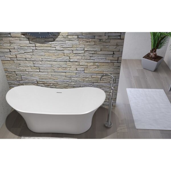 Castello USA CB-GM-8013 Ocean 68 7/8 Inch Solid Surface Freestanding Bathtub