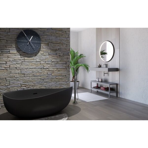 Castello USA CB-GM-8015 Newport 70 7/8 Inch Stone Resin Freestanding Bathtub