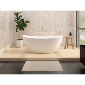 Castello USA CB-GM-8016 Manhattan 64 1/8 Inch Stone Resin Freestanding Bathtub