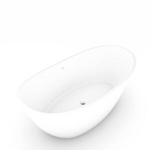 Castello USA CB-GM-8016 Manhattan 64 1/8 Inch Stone Resin Freestanding Bathtub