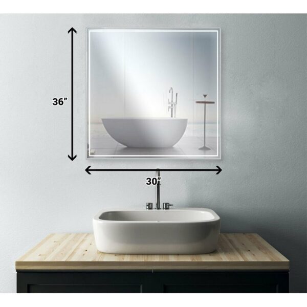 Castello USA DAHLIA3036 Dahlia 30 x 36 Inch LED Bathroom Mirror with Motion