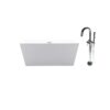 Castello USA CB-37-67 Scarlett 66 7/8 Inch Freestanding Tub with Drainer and Overflow