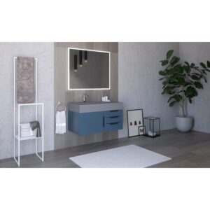 Castello USA CB-AMAZON-36BU-SET Amazon 35 Inch Blue Vanity Set with Top