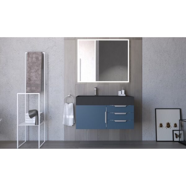 Castello USA CB-AMAZON-36BU-SET Amazon 35 Inch Blue Vanity Set with Top