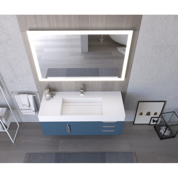 Castello USA CB-AMAZON-48BU-SET Amazon 47 3/4 Inch Blue Vanity Set with Top