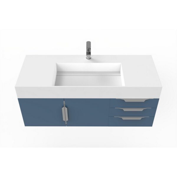 Castello USA CB-AMAZON-48BU-SET Amazon 47 3/4 Inch Blue Vanity Set with Top