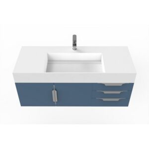 Castello USA CB-AMAZON-48BU-SET Amazon 47 3/4 Inch Blue Vanity Set with Top