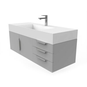 Castello USA CB-AMAZON-48G-SET Amazon 47 3/4 Inch Grey Vanity Set with Top