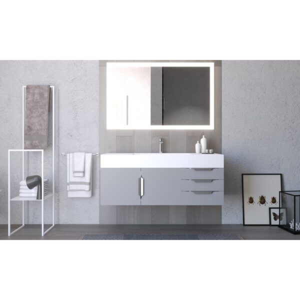 Castello USA CB-AMAZON-48G-SET Amazon 47 3/4 Inch Grey Vanity Set with Top