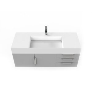 Castello USA CB-AMAZON-48G-SET Amazon 47 3/4 Inch Grey Vanity Set with Top