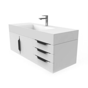 Castello USA CB-AMAZON-48W-SET Amazon 47 3/4 Inch White Vanity Set with Top