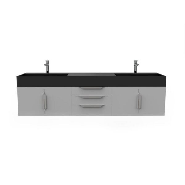 Castello USA CB-AMAZON-72G-SET Amazon 71 3/4 Inch Grey Vanity Set with Top